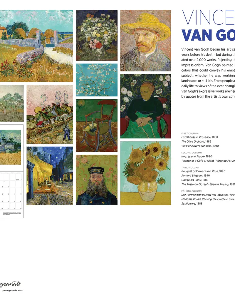 VINCENT VAN GOGH 2026 WALL CALENDAR