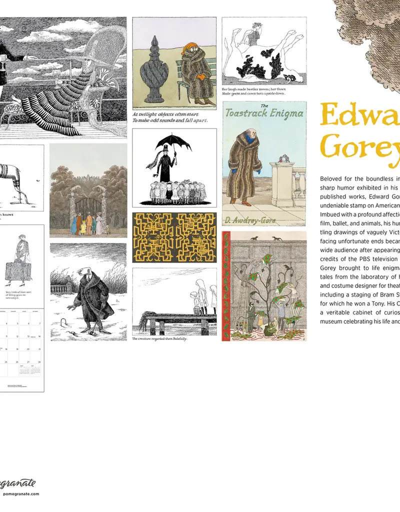 EDWARD GOREY 2026 WALL CALENDAR