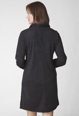 STRETCH FAUX SUEDE EASY POCKET DRESS
