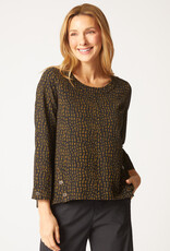 MOSAIC WAVE BUTTON PLACKET PULLOVER