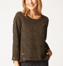 MOSAIC WAVE BUTTON PLACKET PULLOVER