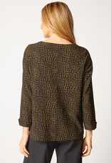 MOSAIC WAVE BUTTON PLACKET PULLOVER