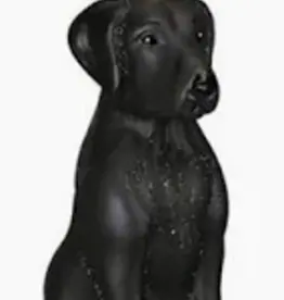 BLACK LAB GLASS ORNAMENT