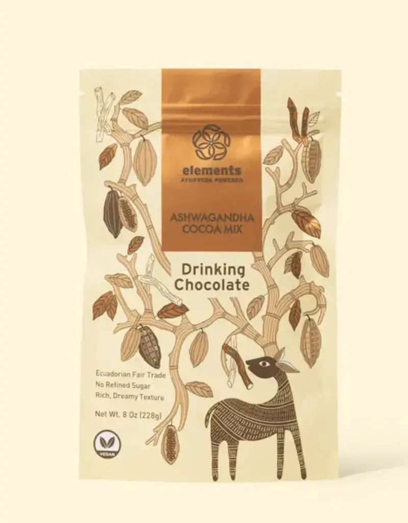 ELEMENTS TRUFFLES ASHWAGANDHA VEGAN DRINKING CHOCOLATE
