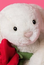 JELLYCAT CREAM BUNNY WITH ROSE