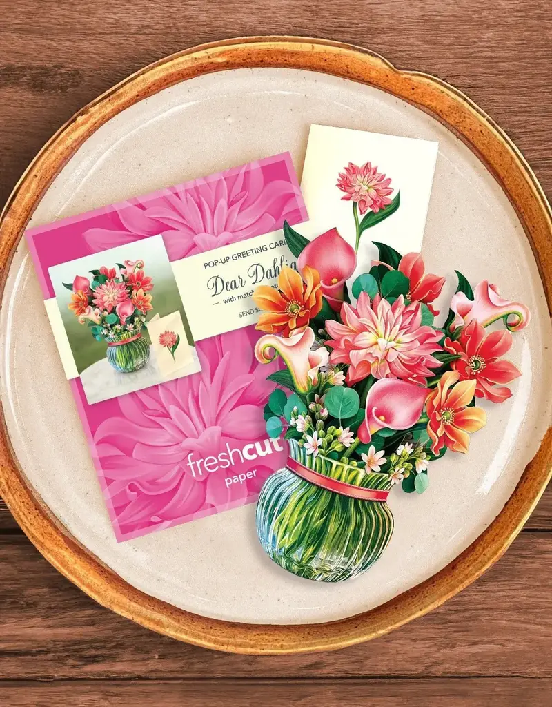 FRESHCUT PAPER MINI DEAR DAHLIA POP UP CARD