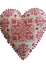 EMBROIDERED HEART PILLOW