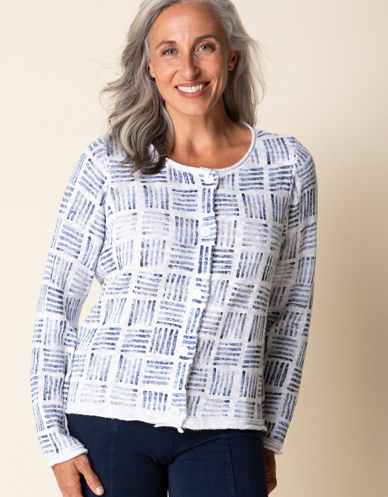SOFTLY STAMPED EASY CARDIGAN