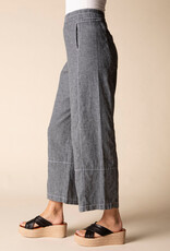 SEAMED LINEN CROPPED PANT