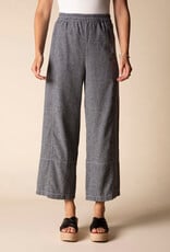 SEAMED LINEN CROPPED PANT