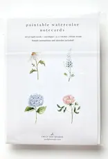 GARDEN FLOWERS PAINTABLE NOTECARDS