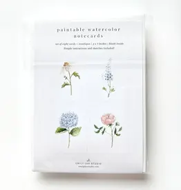 GARDEN FLOWERS PAINTABLE NOTECARDS