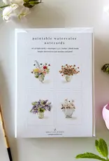 BOUQUET PAINTABLE NOTECARDS