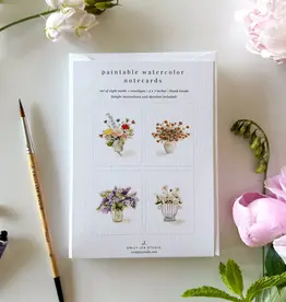BOUQUET PAINTABLE NOTECARDS