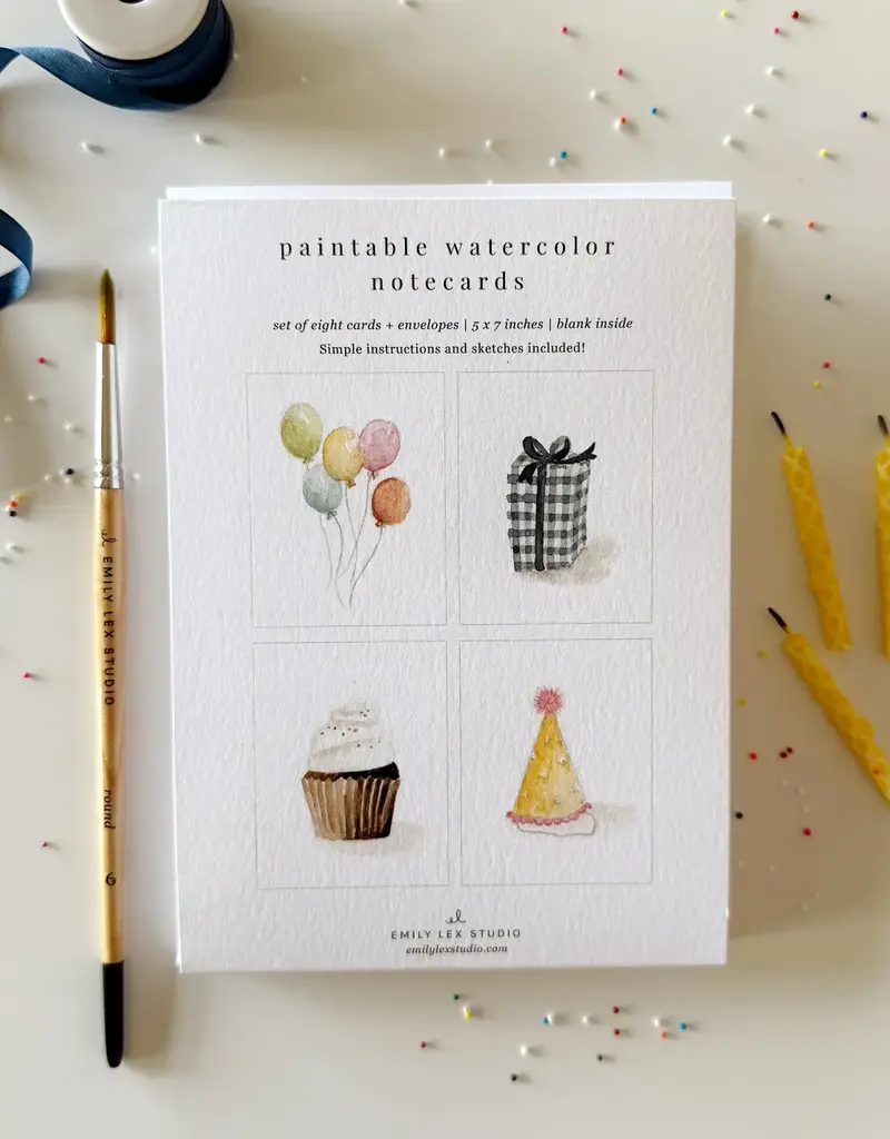 CELEBRATE PAINTABLE NOTECARDS