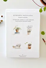 POTTED PLANTS PAINTABLE NOTECARDS