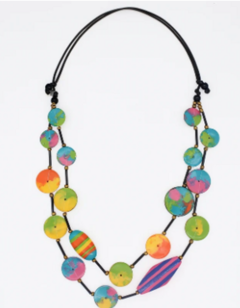 REECE COLORBURST DOUBLE STRAND NECKLACE