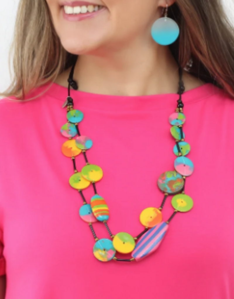 REECE COLORBURST DOUBLE STRAND NECKLACE