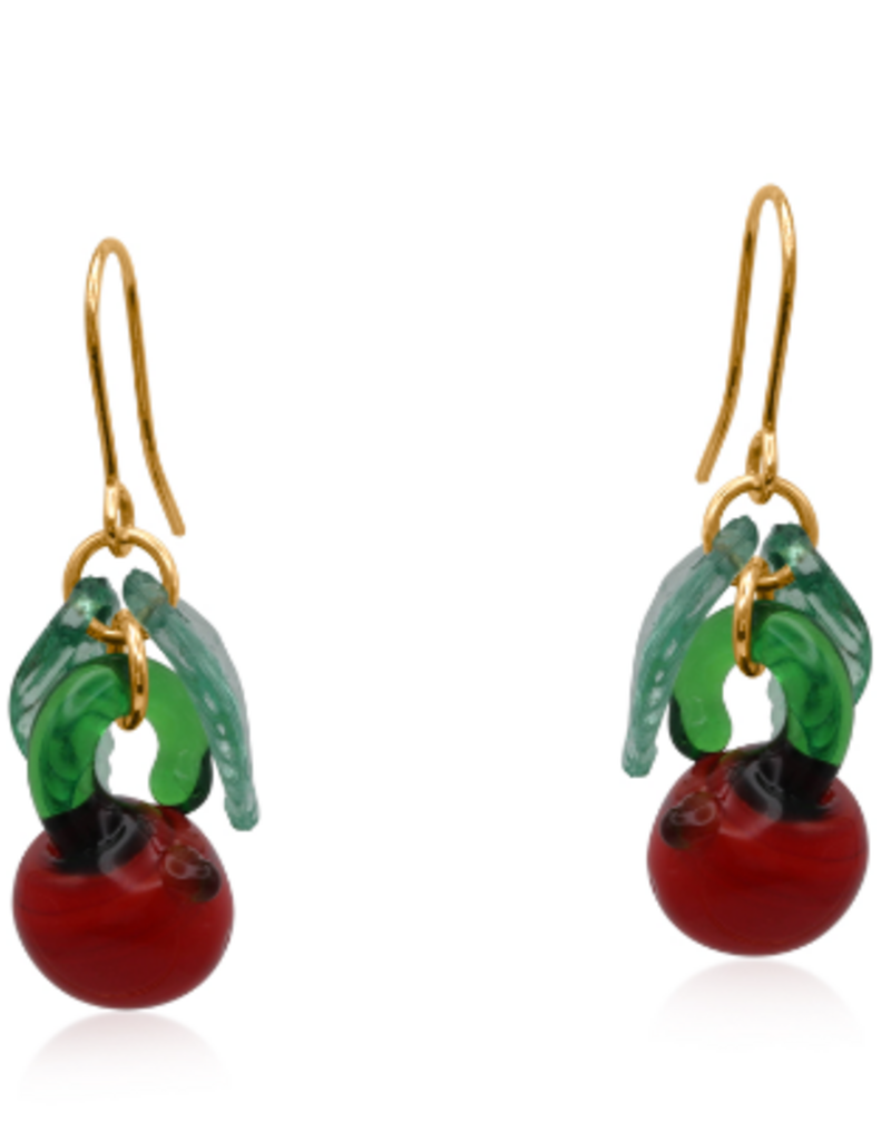 RED TOMATO TINY DROP EARRINGS