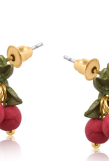 RASPBERRY GORA BLUEBERRY STUD EARRINGS