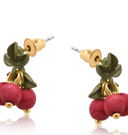 RASPBERRY GORA BLUEBERRY STUD EARRINGS