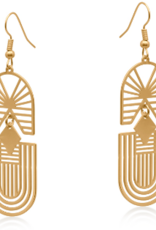 GOLD SIENA CAGE DANGLE EARRING