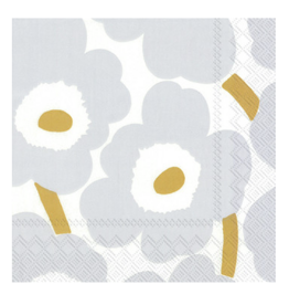 UNIKKO WHITE SILVER LUNCH NAPKIN