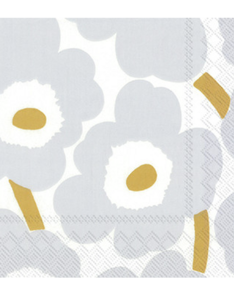 UNIKKO WHITE SILVER LUNCH NAPKIN