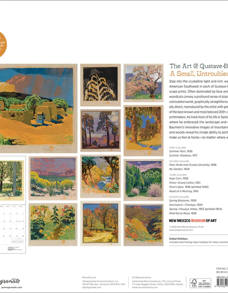 A SMALL,  UNTROUBLED WORLD: THE ART OF GUSTAVE BAUMANN 2027 WALL CALENDAR