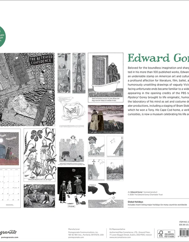 EDWARD GOREY 2027 CALENDAR