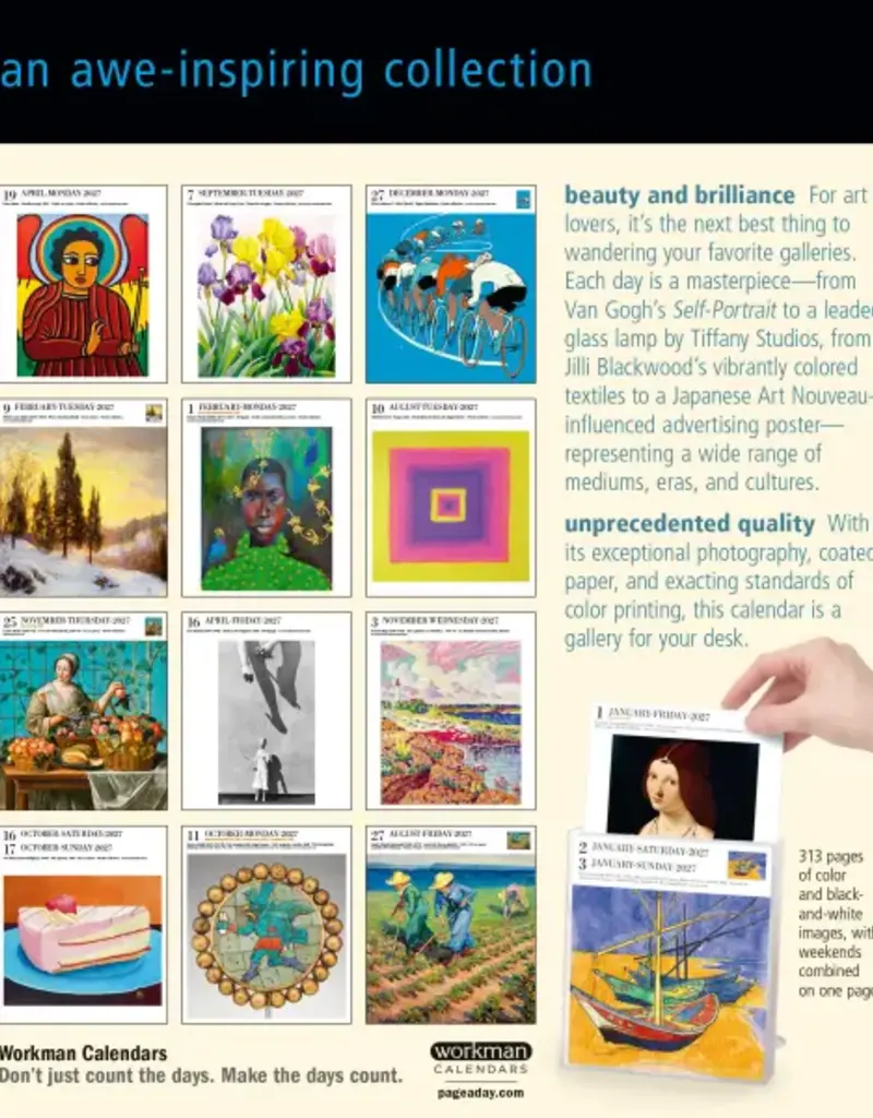 2027 ART PAGE A DAY CALENDAR
