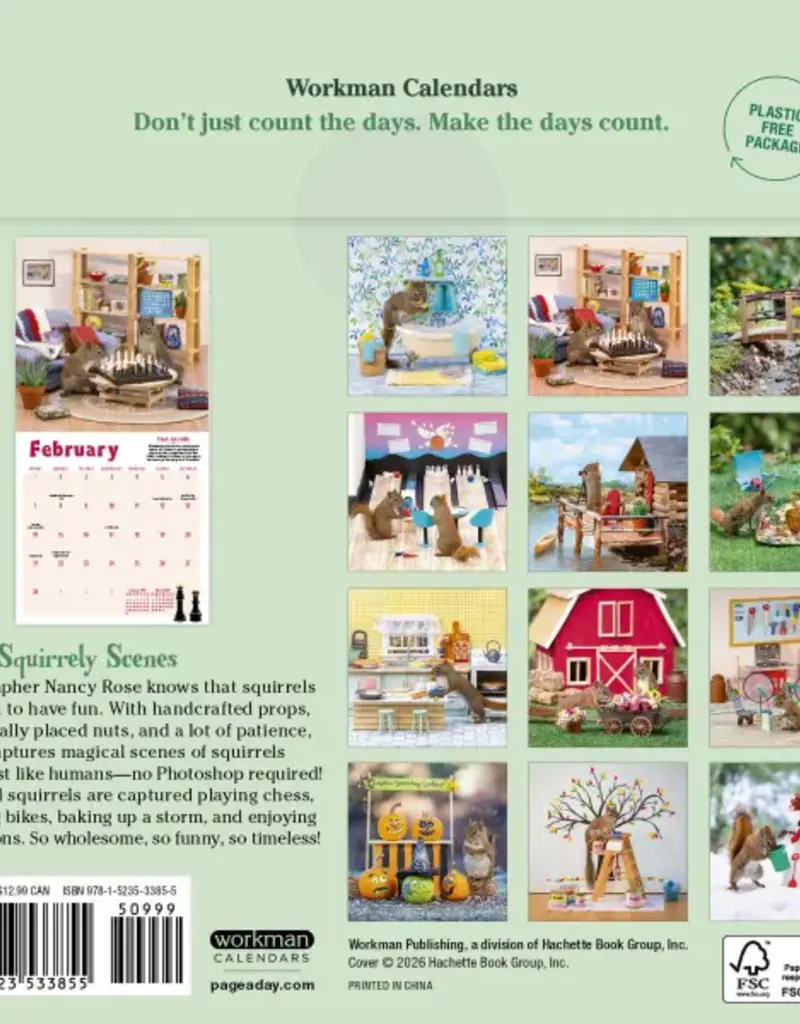 2027 SECRET LIFE OF SQUIRRELS MINI WALL CALENDAR