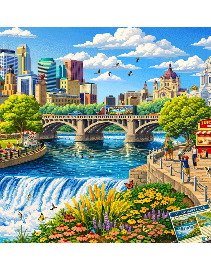TWIN CITIES 1000PC PUZZLE