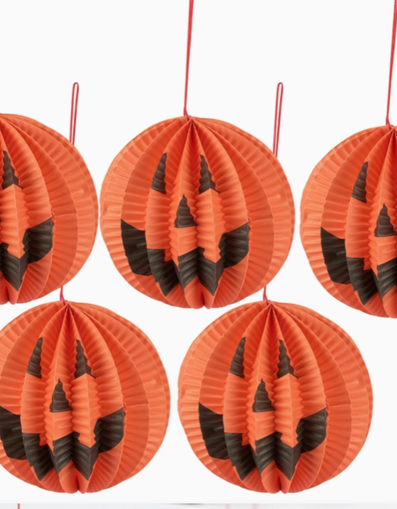 PRIMITIVES BY KATHY JACK O'LANTERN PAPER DECORATION SET OF 5