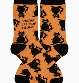 PRIMITIVES BY KATHY YOU'RE CREEPIN MEOWT SOCKS