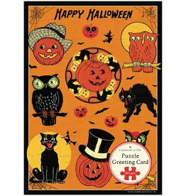 VINTAGE HALLOWEEN PUZZLE CARD