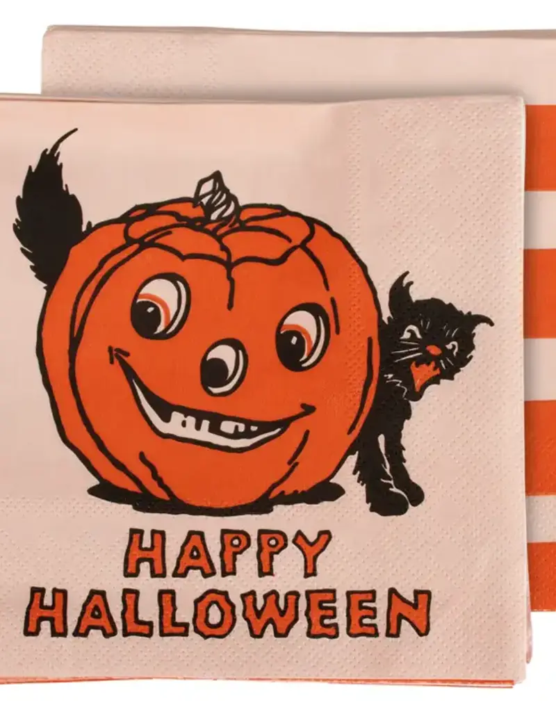 PRIMITIVES BY KATHY VINTAGE HALLOWEEN BEVERAGE NAPKIN