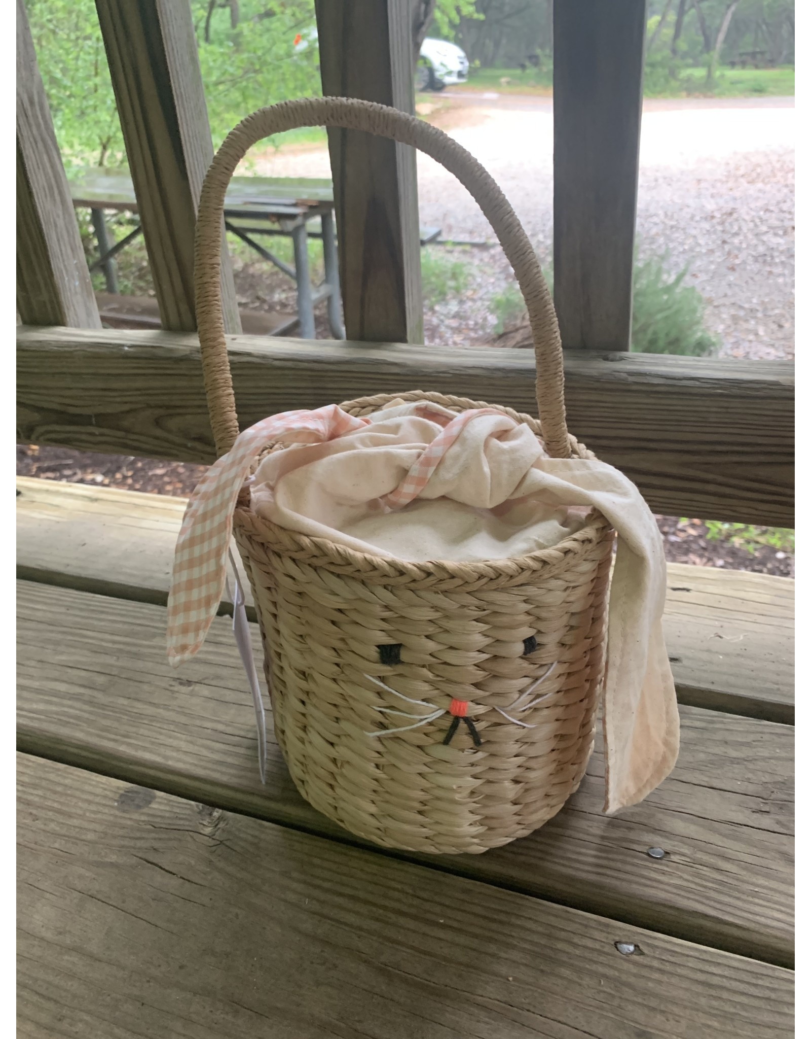 Bunny Woven Straw Bag