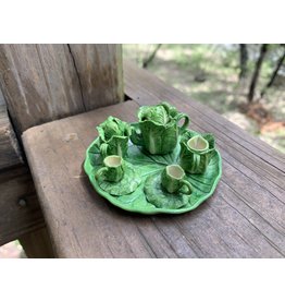 Mini Tea Set Lettuce Leaf or Artichoke