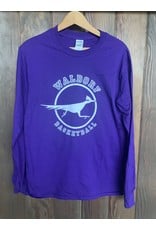 Basketball T-shirt Youth Long Sleeve Cotton Purple