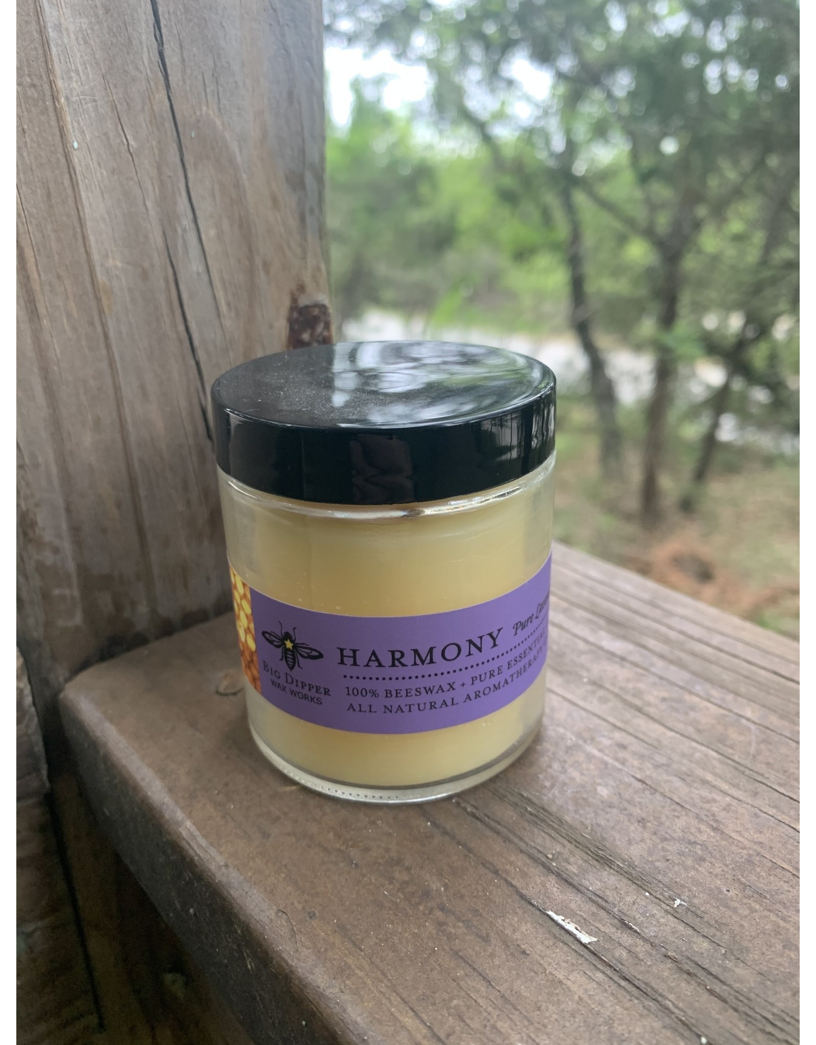 Apothecary Glass beeswax candle w/ Lavender. Harmony