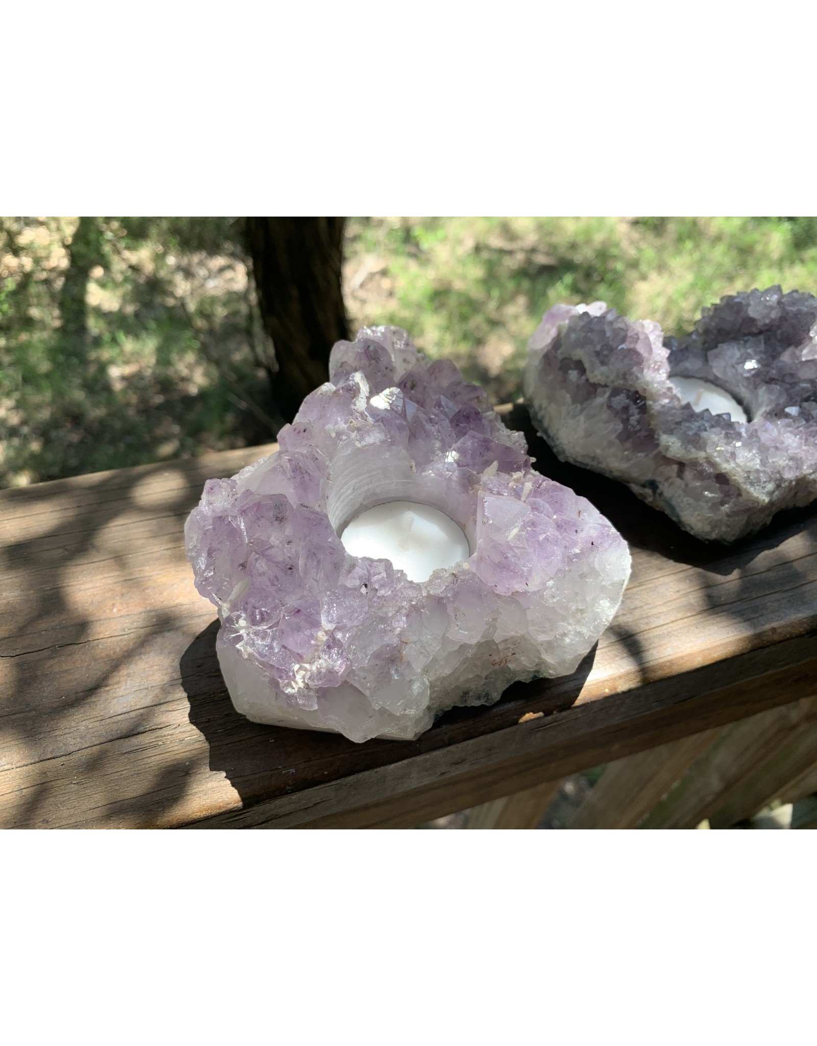 Amethyst Candle Holder - style and shape varies
