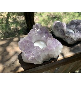 Amethyst Candle Holder - style and shape varies