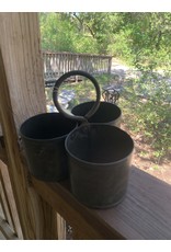 Vintage Metal Utensil Holder- triple