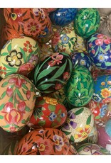 Paper Mache Eggs Decorated