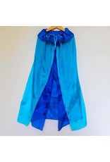 Reversible Silk Cape Blue/Turquoise