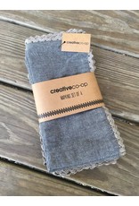 Crocheted Edge Napkin Set of 4