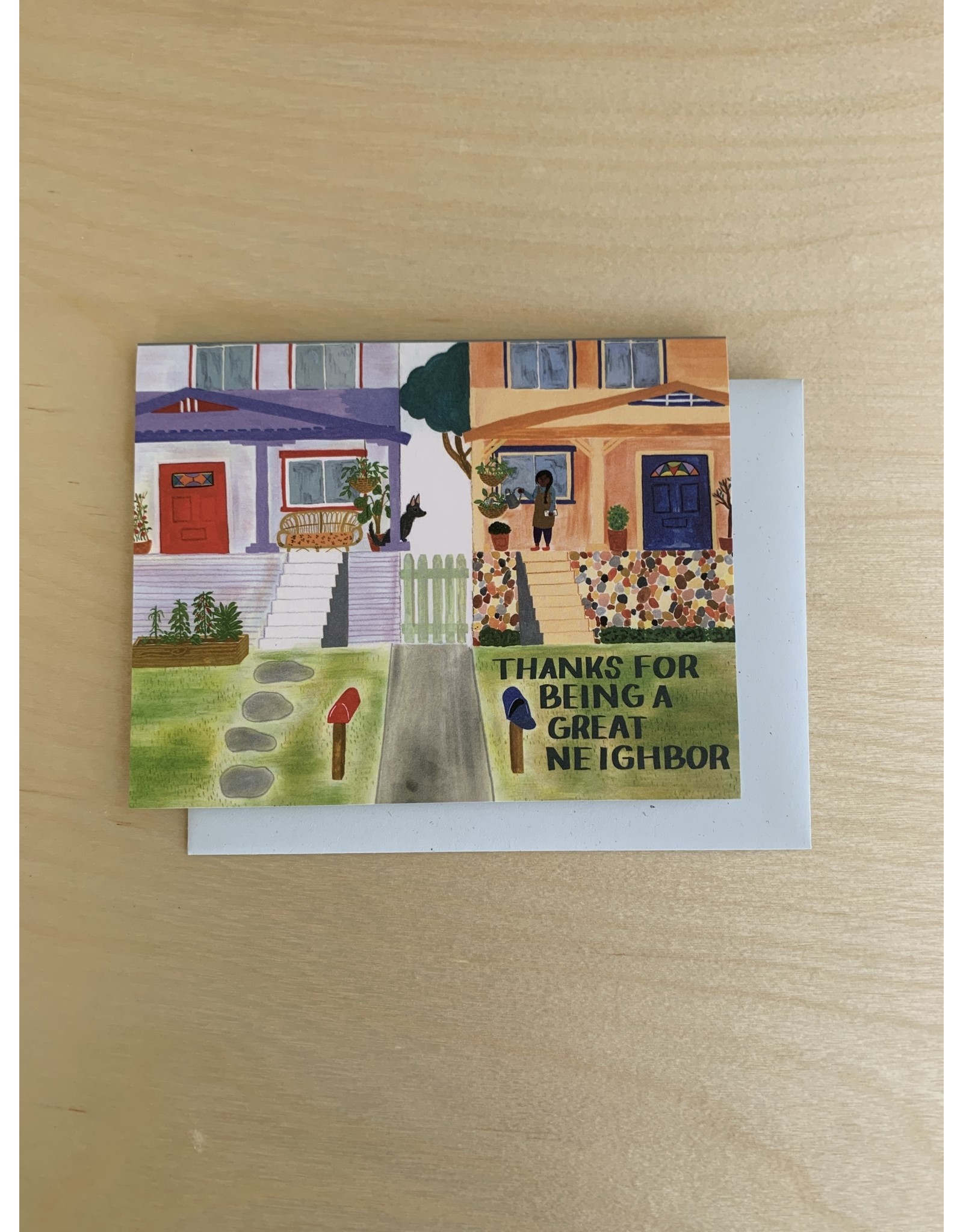 Neighbor Thank You Card Blank Inside 4x5.5