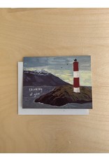 Lighthouse Thinking of You Card Blank Inside 4x5.5
