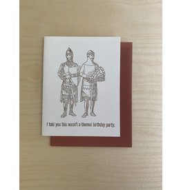 Knights Birthday Card Blank Inside 4x5.5